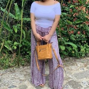 Wine Aztec print pants